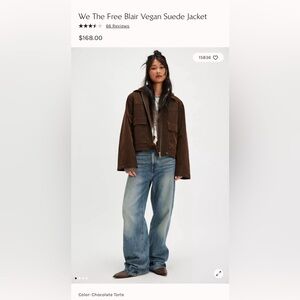 NWOT! Free People We The Free Blair Vegan Suede Jacket - Retails $168